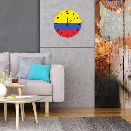 Miniatura 723 de Cheyan Reloj de pared con bandera de Canadá de 12 pulgadas, silencioso, sin tictac, de PVC, funciona con pilas, reloj redondo decorativo, regalo