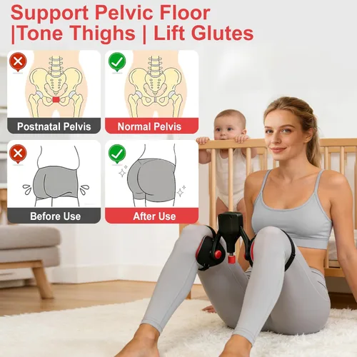 Miniatura 3 de Ejercitador de muslos internos profesionales para hombres y mujeres, 20-110 libras de Kegel ajustable y entrenador muscular del suelo pélvico