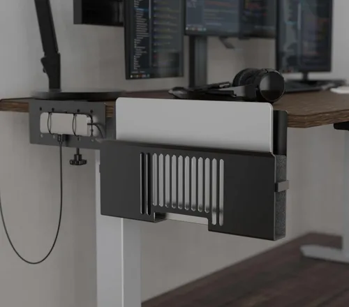 Miniatura 2 de Soporte vertical para portátil de montaje lateral para almacenamiento de escritorio, se adapta a