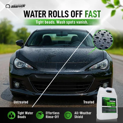 Miniatura 5 de Nanoskin Espray de grafeno cerámico para detalle 16 oz – Detalle rápido sin agua hidrofóbico para el detalle del automóvil Extiende ceras