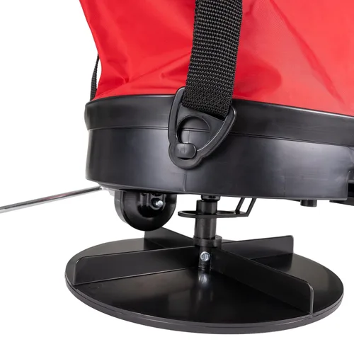 Miniatura 5 de EarthWay 2750 25 libras Bolsa sembradora/abonadora de nylon con cómoda correa cruzada para el hombro, rojo con colocación precisa con control