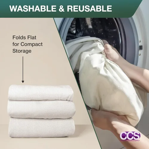 Miniatura 4 de CCS Lona Protectora de Lona para Pintura – Lona de Algodón Resistente Multiusos para Cortinas, Manteles, Telones de Fondo – Cubierta de Piso