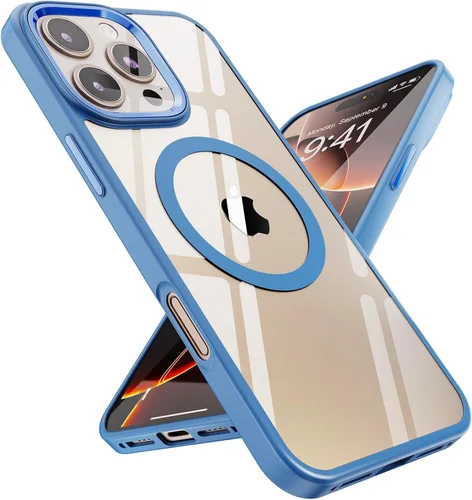 Miniatura 38 de SUCGLES Funda para iPhone 13 Pro Max con MagSafe, imán ultra fuerte N56, protección contra caídas de 12 pies, antiamarilleo, funda magnética