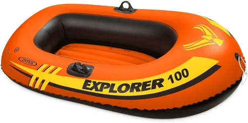 INTEX Serie de botes inflables Explorer cámaras de aire duales - Cerraduras de remo soldadas - Asas de agarre - Cuerda de arco - Diseño deportivo
