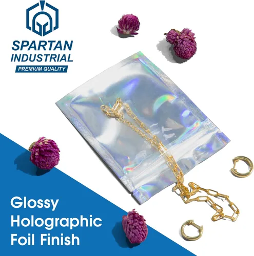Miniatura 6 de Spartan Industrial - Bolsas holográficas de aluminio de 3 x 4 pulgadas - Paquete de 1000 bolsas resellables a prueba de olores para alimentos, cera