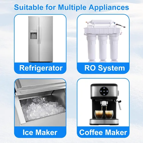 Miniatura 4 de Filtro de agua en línea para máquina de hielo y refrigerador, filtro de agua de conexión a presión de 1/4 de pulgada, ideal para máquina de hielo