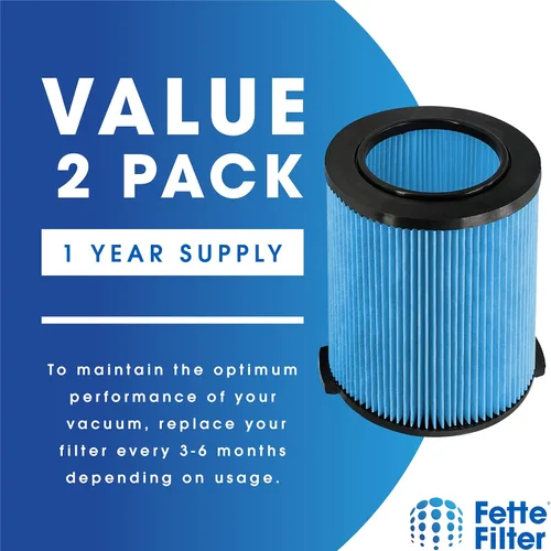 Miniatura 3 de Fette Filter - Filtro de repuesto VF5000 para filtro de reemplazo de polvo fino de 3 capas para RIDGID 5 galones y más grande Wet Dry Vac WD1450