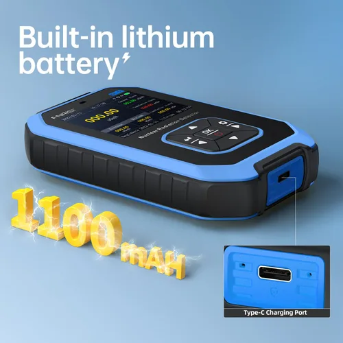 Miniatura 6 de FNIRSI GC-01 Geiger Counter Detector de radiación nuclear, dosímetro de radiación con pantalla LCD, medidor de monitor de radiación recargable