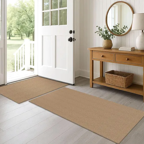 Miniatura 171 de EARTHALL Alfombra de pasillo 3x14 pies, alfombras lavables extra largas para pasillos, tejidas, antideslizante, alfombra trenzada para entrada
