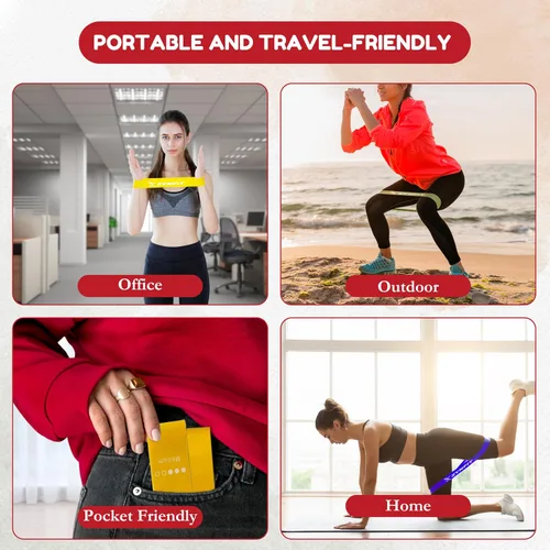 Miniatura 3 de Bandas de resistencia para mujeres, bandas de ejercicio, bandas de resistencia para entrenamiento, bandas de terapia física, bandas de pilates