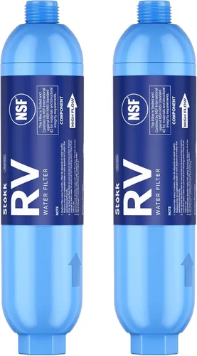 Miniatura 11 de Stokk - Filtro de agua para RV con protector de manguera flexible, certificado NSF, filtro de manguera de agua en línea para jardín, autocaravana
