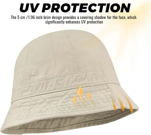 Miniatura 3 de Croogo Sombrero de pescador lavado retro sombrero de playa unisex al aire libre pescador gorra floppy sol safari verano sombrero