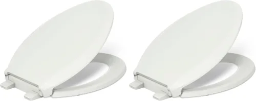 Miniatura 58 de KOHLER 4636-RL-0 Cachet ReadyLatch - Asiento de inodoro alargado con cierre lento, asiento de inodoro de cierre suave con tapa silenciosa, topes