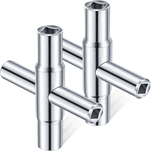 Miniatura 7 de Honoson 2 llaves de agua Sillcock de 4 vías de 1/4 pulgadas, 9/32 pulgadas, 5/16 pulgadas, 11/32 pulgadas, llave de agua de acero multifuncional
