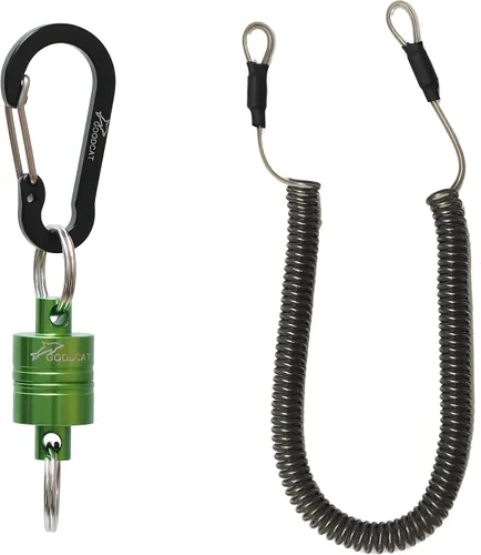 Miniatura 8 de GOODCAT Strongest Magnetic Fly Fishing Net Release - Retractable Coiled Lanyard with Carabiner, Magnet Keychain Clip Retractor