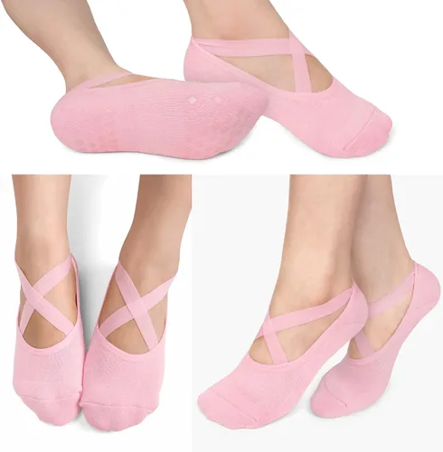 Miniatura 2 de Diu Life Calcetines de yoga con agarre para mujer, antideslizantes, pilates, entrenamiento, barra pura, ballet, danza, hospital