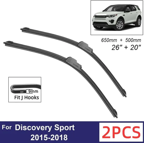 Miniatura 2 de Car Wiper Compatible with Land Rover Discovery Sport 2015-2018 Front Wiper Blades Soft Rubber Windscreen Wipers Auto Windshield 650mm 500mm