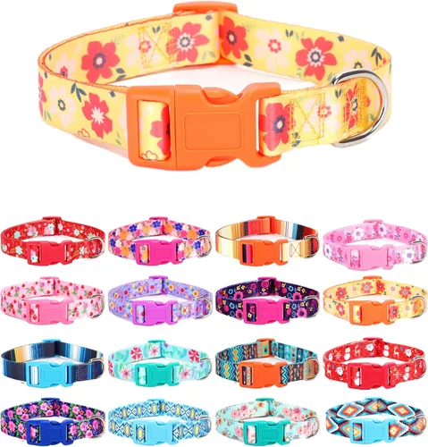 Miniatura 14 de Collares de Navidad para perros pequeños, lindos collares suaves y ajustables para perros y niñas, S 22. Estilo navideño