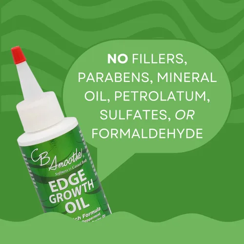 Miniatura 6 de CB Smoothe Edge - Aceite de crecimiento – Árbol de té, menta y suero de ricino negro jamaicano – Aumenta la circulación y el crecimiento – 4 onzas