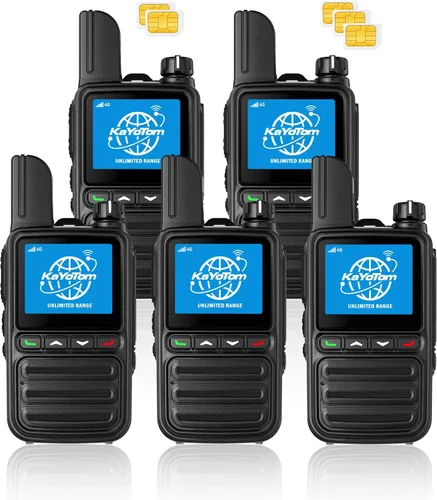 Miniatura 19 de KAYOTOM Radios bidireccionales de alcance ilimitado gratuito de por vida, comunicación global rápida PTT Pulsar para hablar y escuchar a través