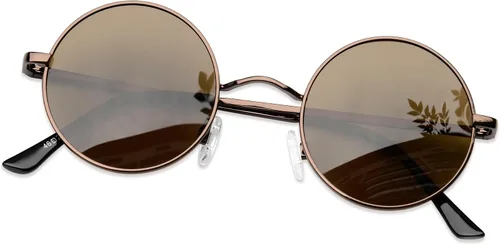 Miniatura 86 de KANASTAL Gafas de sol redondas polarizadas para mujeres y hombres, estilo hippie con protección UV400