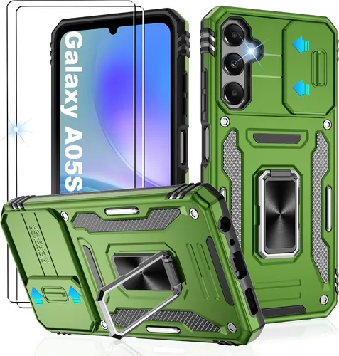 Miniatura 94 de Gritup para Samsung Galaxy S22 Funda con protectores de pantalla HD de 2 paquetes y cubierta deslizante para la cámara, protección contra caídas