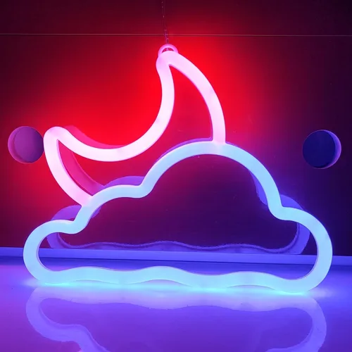 Miniatura 8 de JYWJ Letrero de neón, USB o pilas AA de 3, luces de neón LED, decoración de pared de escritorio, para varias fiestas, decoración de locales
