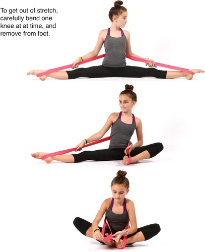 Miniatura 4 de Banda elástica de ballet para danza, gimnasia, animadoras, pilates. Mejora la flexibilidad elástica y mejora el estiramiento diario. Diseñado por PS