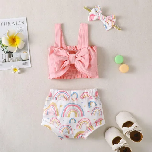 Miniatura 2 de PadaGooder Traje de verano para bebé niña, traje de arcoíris para bebé niña