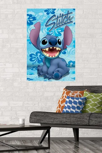 Miniatura 2 de Disney Lilo and Stitch - Póster de pared sentado, 34 pulgadas de largo x 22.4 pulgadas de ancho, versión sin marco