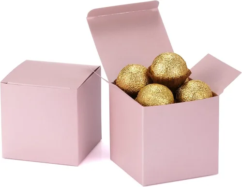 Miniatura 23 de Quotidian Cajas de regalo plegables de papel perlado italiano vintage con purpurina y tapas, de 3 x 3 x 3 pulgadas (7.6 x 3.0 x 3.0 x 3.0 in)