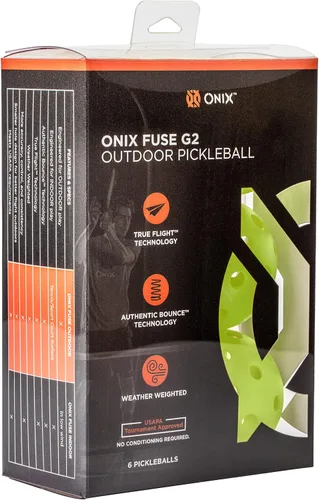 Miniatura 4 de Bolas de Pickleball Onix Fuse G2 para exterior Verde neón