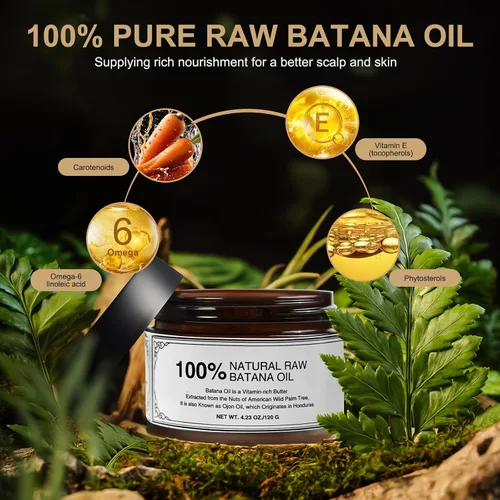 Miniatura 2 de Aceite de batana para el crecimiento del cabello – Dr Sebi 100% crudo y orgánico – Mascarilla de Batana prensada en frío y pura sin refinar