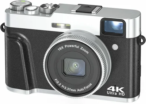 Miniatura 2 de Cámara de vlogging 4K - Kit de inicio para principiantes con pantalla abatible, enfoque automático y soporte de micrófono externo, perfecto