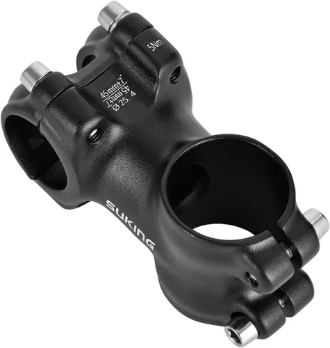 FOMTOR Vástago corto de bicicleta de 25.4 y 1.772 in para manillar de 1 'Bicicletas de montaña, bicicleta de carretera, bicicleta de engranaje fijo,