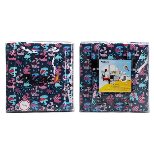 Miniatura 8 de Zicac Cojín de asiento elevador portátil para silla alta para viajes, comedor, almohadilla de asiento para niños pequeños, bebés, bebés, azul rosa