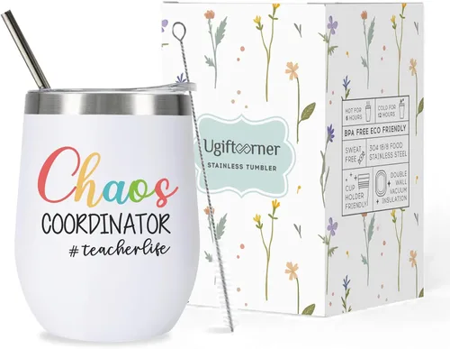 Miniatura 11 de Regalos de agradecimiento a maestros para mujeres y hombres, vaso aislado de 12 onzas con caja de regalo, regalo de fin de año, graduación, Navidad