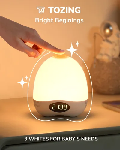 Miniatura 7 de Luz de Noche Portátil para Niños y Bebés, Luz de Huevo para Guardería para Lactancia, Luz de Noche Ajustable para Bebé con Temporizador y RGB
