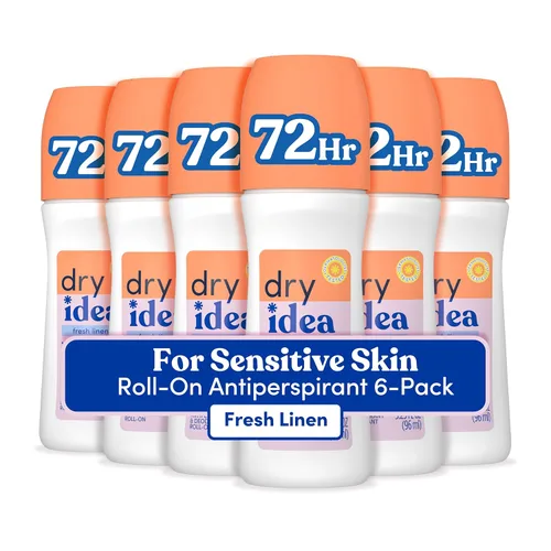 Dry Idea Fresh Linen - Desodorante y antitranspirante para mujer, suave con piel sensible, protección contra el sudor 2 veces más larga, protección