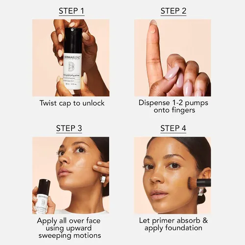 Miniatura 5 de Dermablend Insta-Grip Jelly Primer, maquillaje facial, pre-base facial sin silicona para piel seca, minimización de poros con duración de 24 horas