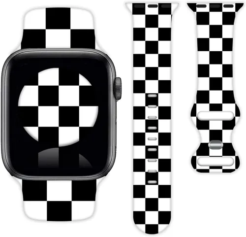 Watch Band Compatible with Apple Watch 38mm 40mm 41mm 42mm 44mm 45mm for Women Men Sport Silicone Wristbands Strap for IWatch Series 7 6 5 4 3 2 1