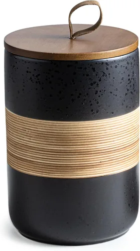 Miniatura 16 de Miamolo Tarro pequeño de cerámica con tapa, recipiente de café, recipiente de café, tarros de almacenamiento de alimentos para bolsa de té