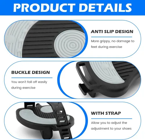 Miniatura 4 de Pedales de bicicleta estática con correas para bicicleta Peloton, pedales de bicicletas reclinadas estacionarias de 9/16 pulgadas para bicicleta