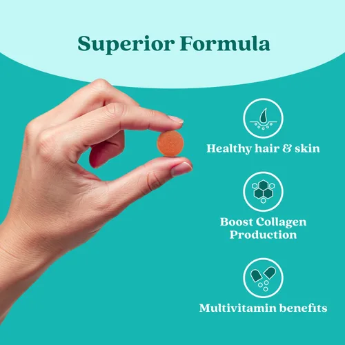 Miniatura 6 de BeLive Gomitas de biotina con multivitaminas, ácido fólico, inositol, apoya el crecimiento del cabello, piel y uñas saludables, veganas, a base