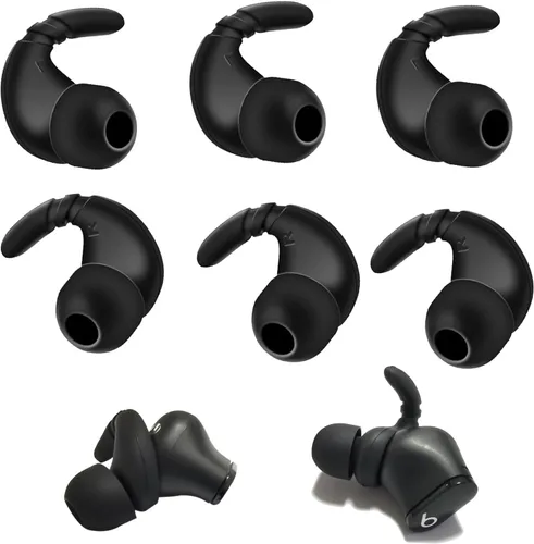 Miniatura 7 de Puntas de silicona para auriculares Beats Studio Buds - Funda de repuesto para auriculares de 6 pares, color negro