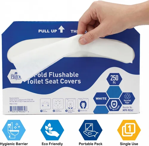 Miniatura 6 de MED PRIDE Sábanas protectoras de baño ecológicas – Fundas de asiento de inodoro desechables sépticas [paquete de 250] – Fundas de asiento de inodoro