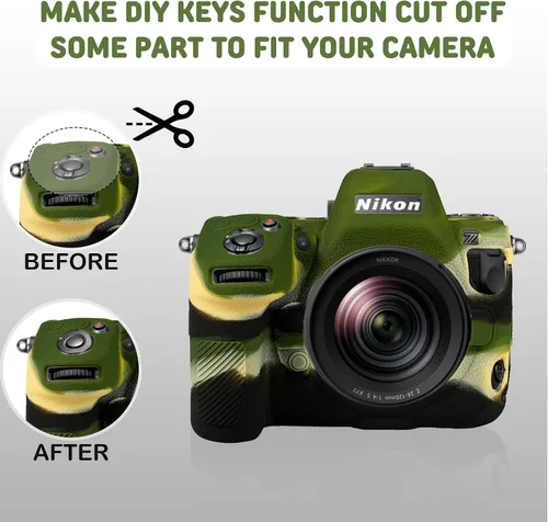 Miniatura 7 de Nikon Z8 - Funda protectora de goma de silicona para cámara, compatible con Nikon Z8 (verde militar)