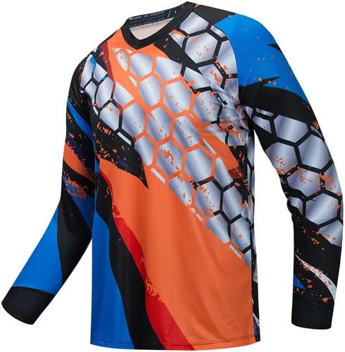Miniatura 90 de Hotlion Camiseta de ciclismo para hombre, manga larga, MTB Motocross, ropa de carreras todoterreno