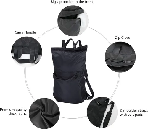 Miniatura 4 de Paquete de 2, bolsas de lavandería con cordón y correas ajustables, mochila de lavandería para dormitorio universitario, lavandería de apartamentos