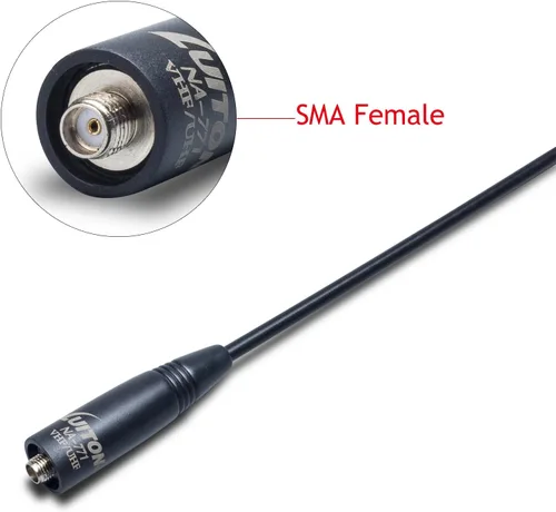Miniatura 4 de Antena de radio para BaoFeng UV-5R/888S Antena Walkie Talkie de largo alcance 15.6 pulgadas Whip VHF/UHF (144/430Mhz) Antena SMA-Hembra (1 paquete)